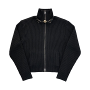 Project G/R BDSM Ball Gag Buckle Knit Zip-Up Black