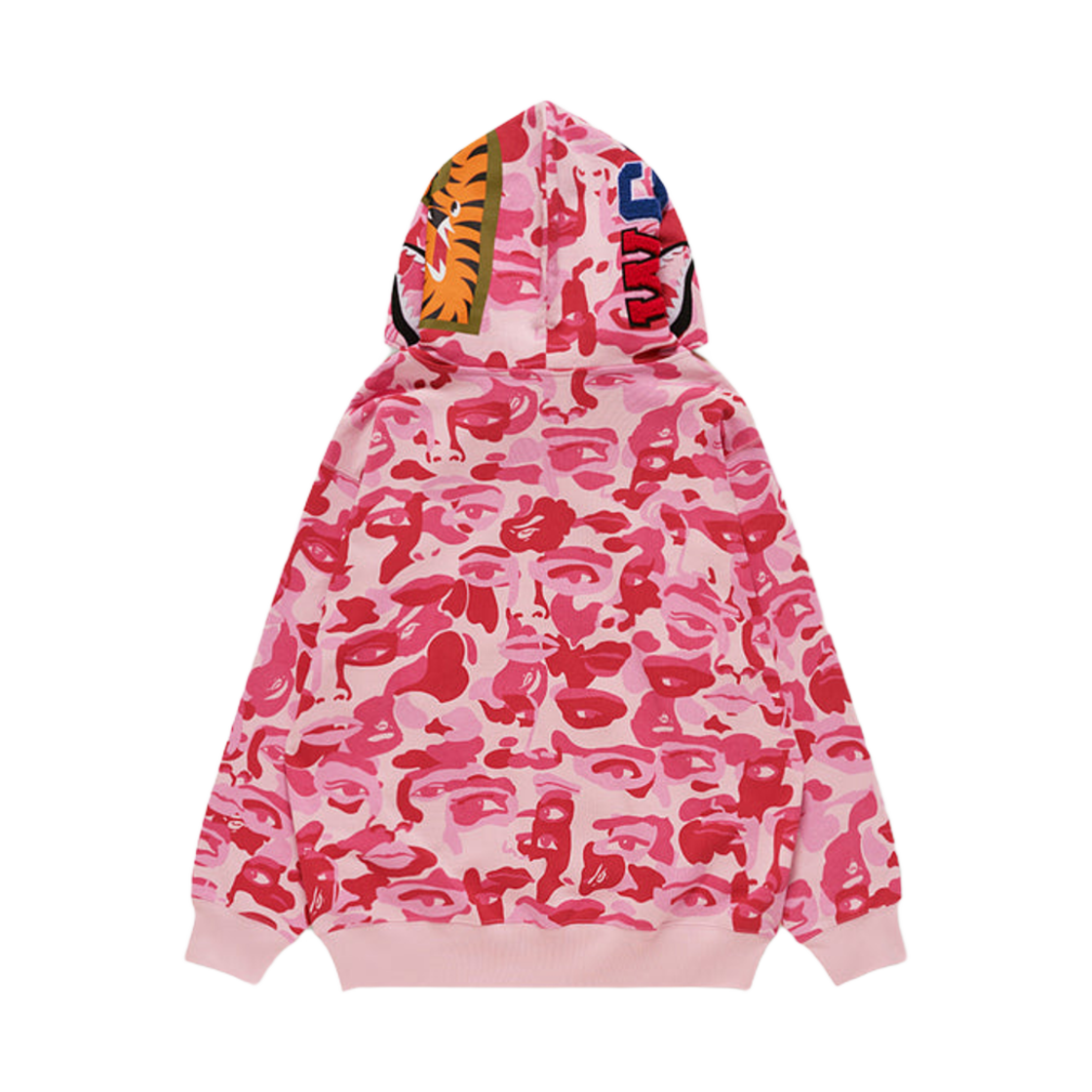 베이프 x 키드슈퍼 카모 샤크 풀 집 후드 핑크(BAPE x KidSuper Camo Shark Full Zip Hoodie Pink) - 3