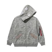 BAPE x Alpha Industries Shark Full Zip Hoodie Olive Drab