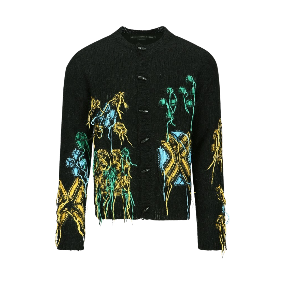 [KREAM 단독] ADSB 앤더슨벨 마카롱 인타르시아 가디건 블랙([KREAM 단독] ADSB Andersson Bell Macaron Intarsia Cardigan Black)