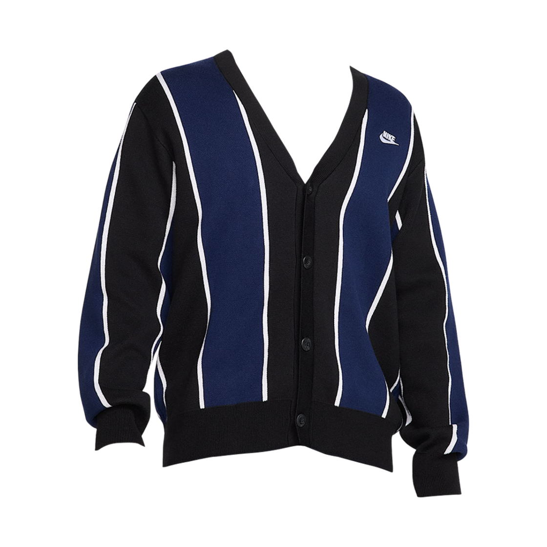 HM4813-010 Nike Club Fairway Stripe Sweater Black Midnight Navy - Asia