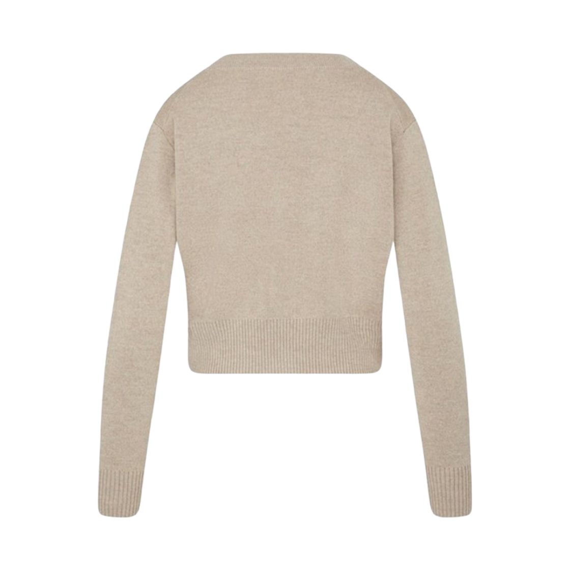 (W) 아미 스몰 하트 로고 울 가디건 베이지((W) AMI de Coeur Wool Cardigan Beige) - 2