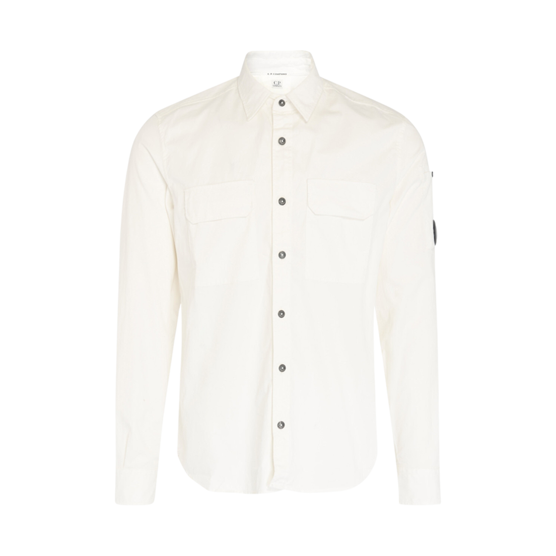 14CMSH157A002824G103 C.P. Company Gabardine Shirt Gauze White - 23SS
