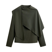 Zara x Nanushka Foulard Shirt Green Blue