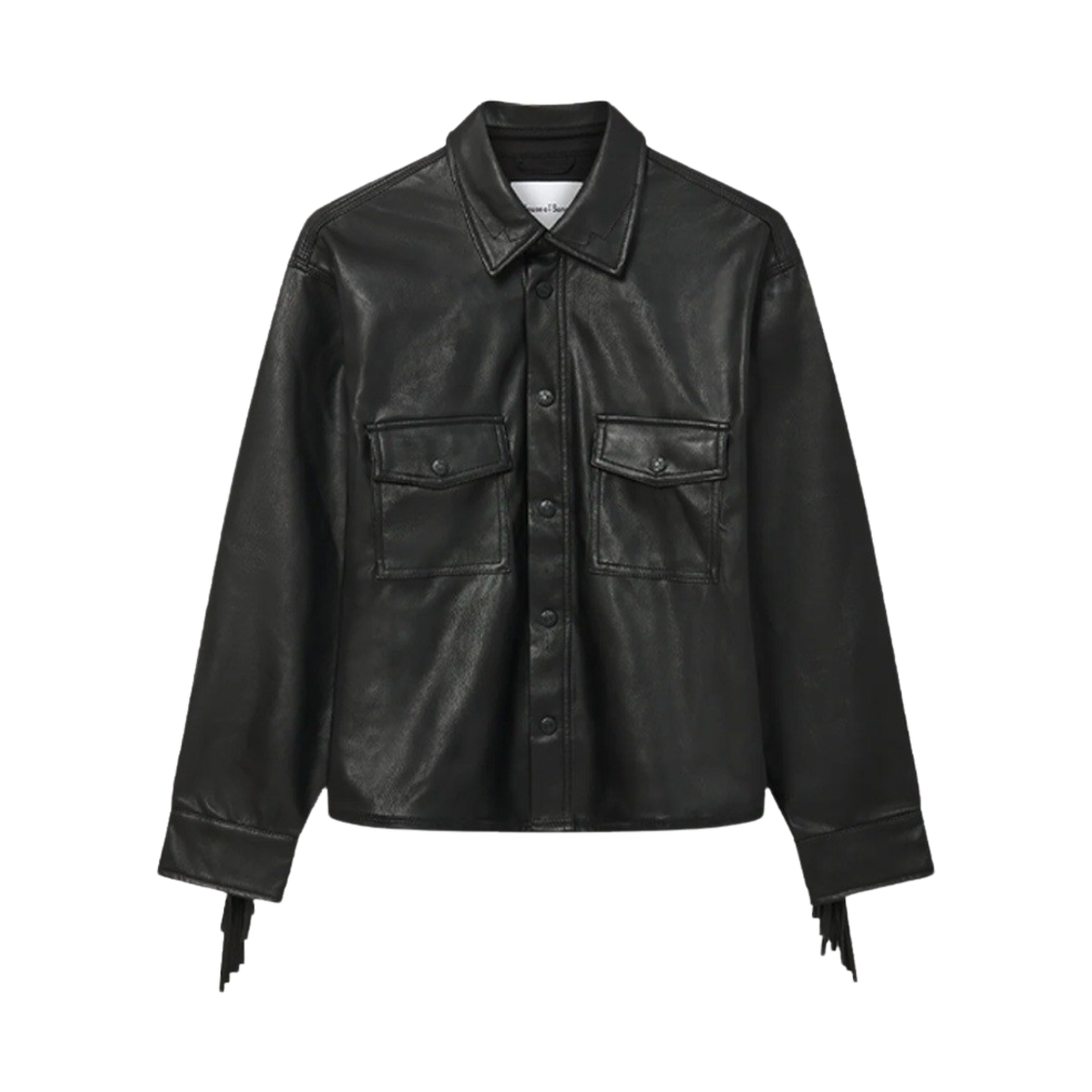 HSED343RC House of Sunny Women Tassel Shirt Noir