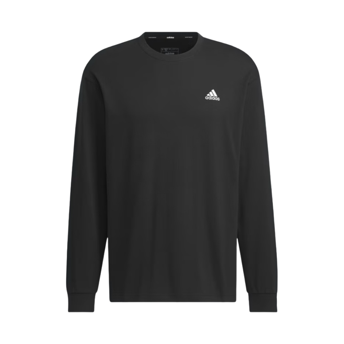 JF3925 Adidas Essential Loose Fit Small Logo Long Sleeve T-Shirt Black - KR Sizing