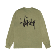 Stussy Basic Stussy Pigment Dyed LS T-Shirt Olive 2024