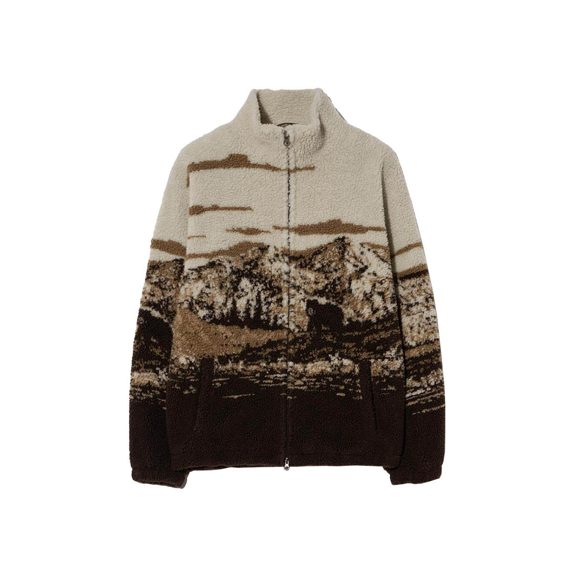 PEW1JP301ABR Phyps Dept Snow Mountain Boa Fleece Jacket Brown