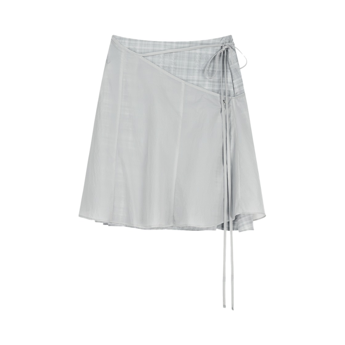 25SS-SK01-GR OJOS Layered Strap Flare Skirt Grey