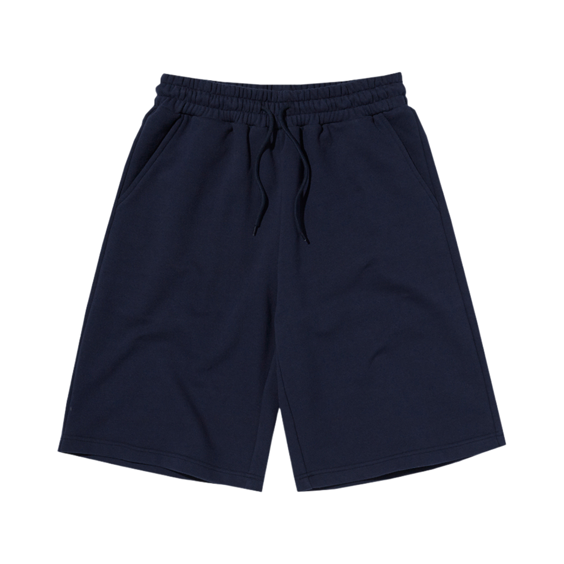 스웨이드 와이드 스웨트 쇼츠 네이비