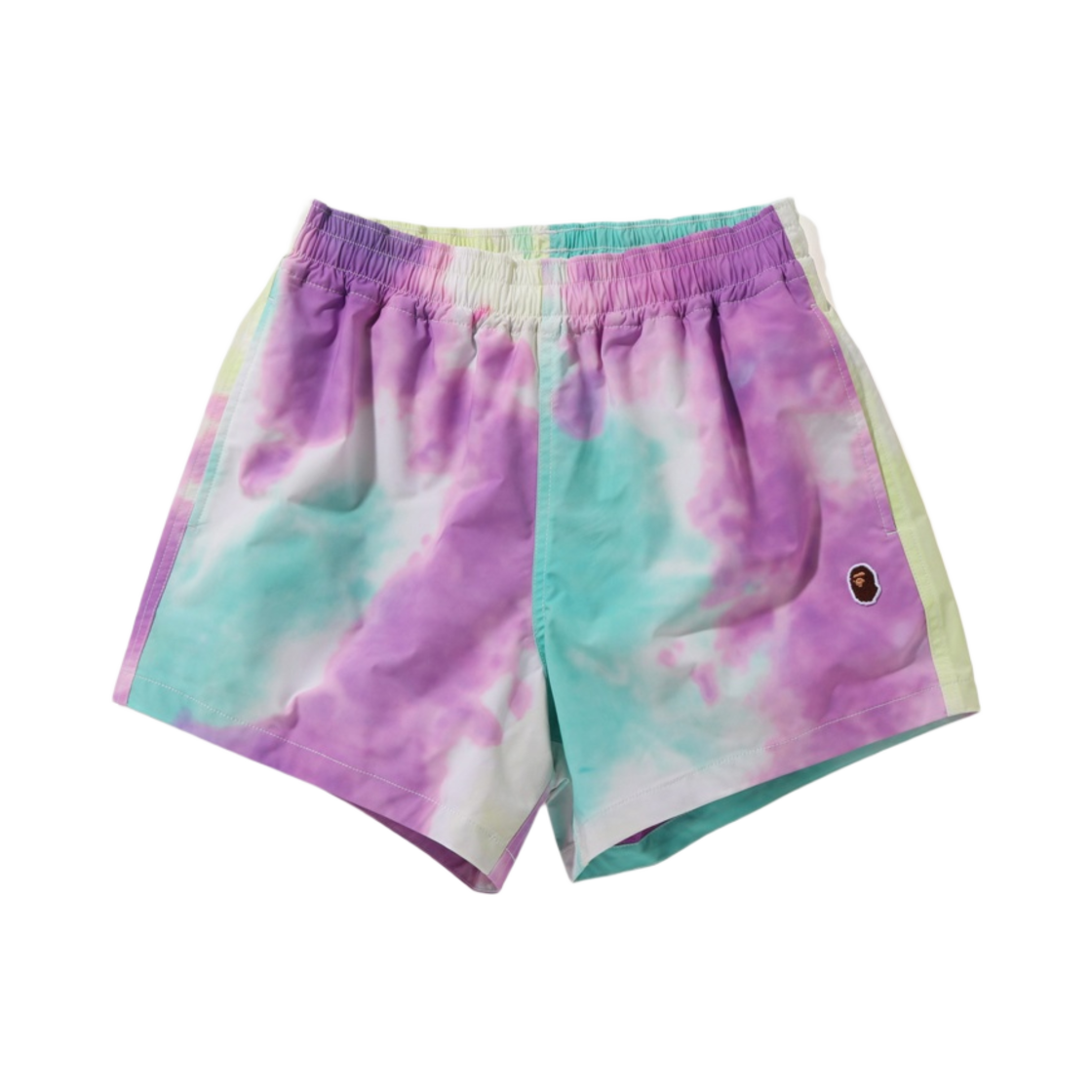 (W) 베이프 원 포인트 타이 다이 쇼츠 카이스((W) BAPE One Point Tie Dye Shorts Caise) - 1