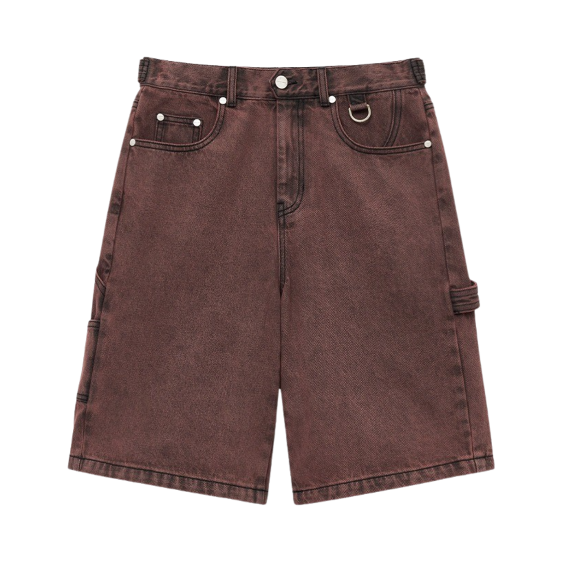 VH2EMUPA60ARE Thevinylhouse Carpenter Denim Shorts Red