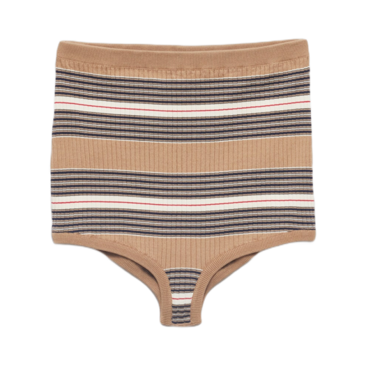 22310-17KJ-F0040 (W) Prada Cotton Shorts Camel Brown