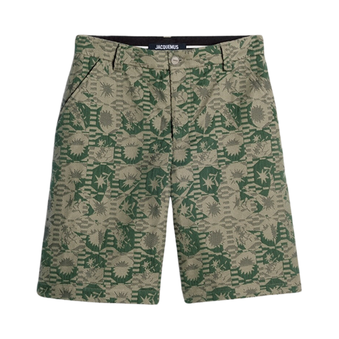 자크뮈스 르 숏 테시도 자카드 써니 플라워 쇼츠 자카드 카키 플라워(Jacquemus Le Short Tecido Jacquard Sunny Flower Shorts Jacquard Khaki Flowers) - 1