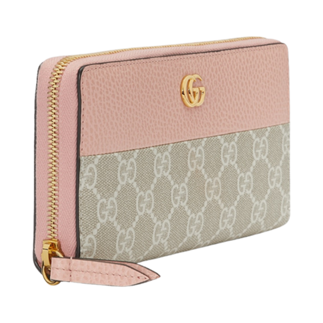 구찌 GG 마몽 집 어라운드 지갑 라이트 핑크 레더 슈프림(Gucci GG Marmont Zip Around Wallet Light Pink Leather Supreme) - 2