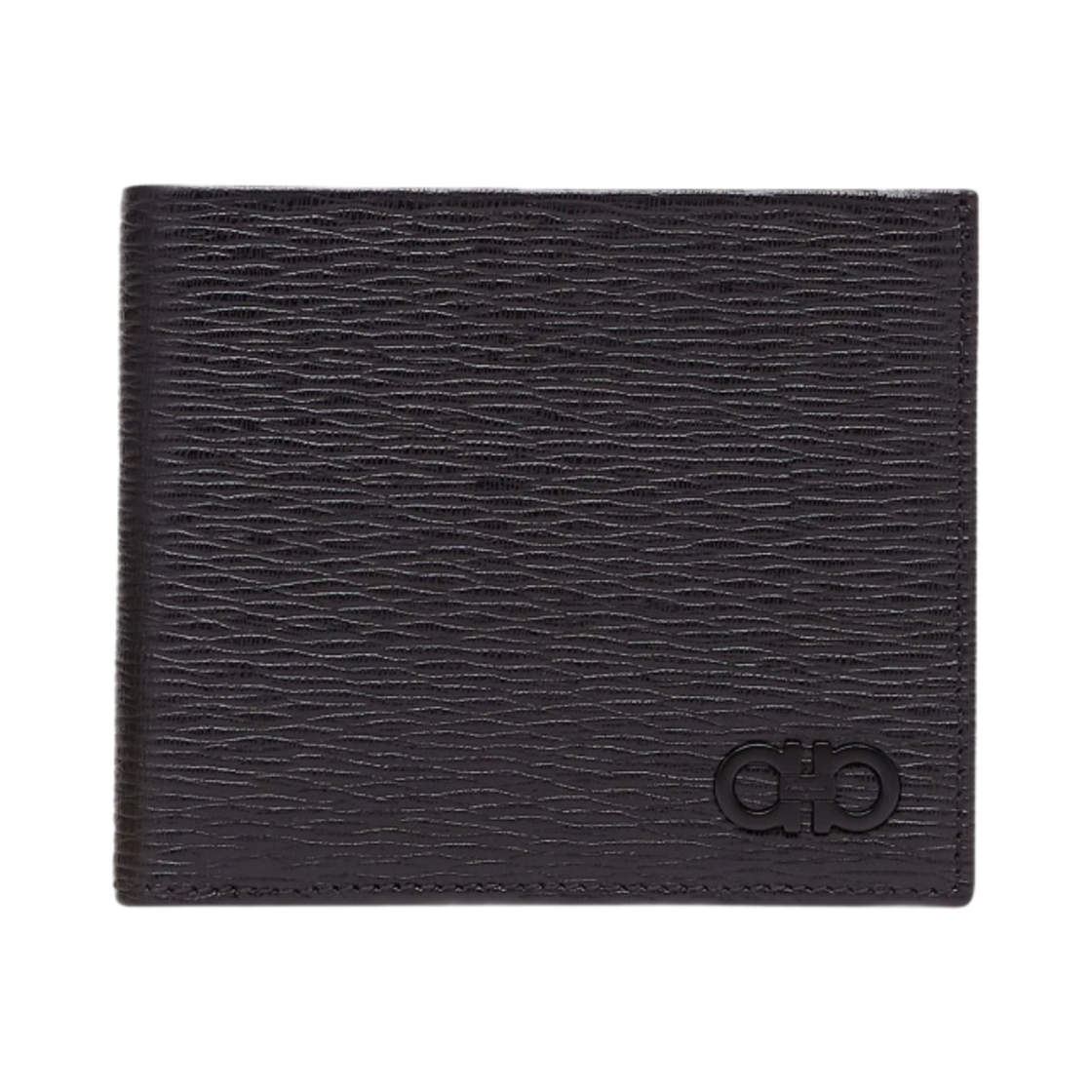 66A063-733308 Ferragamo Gancini Wallet Deep Black Dark Rain - 대표 이미지 #1