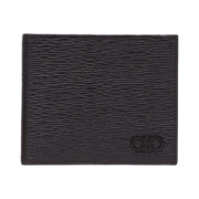 Ferragamo Gancini Wallet Deep Black Dark Rain