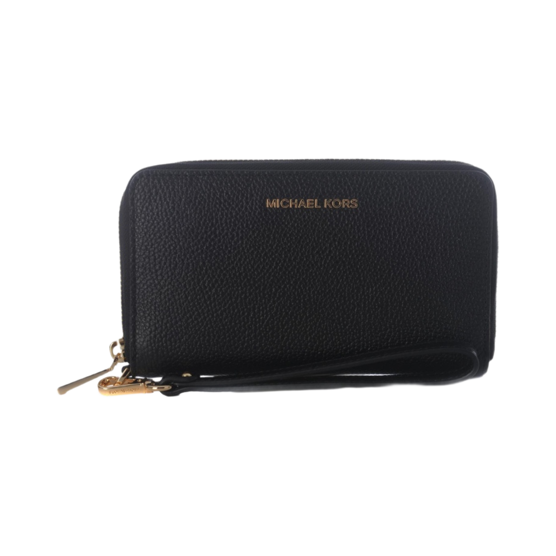 마이클 코어스 라지 페블 레더 스마트폰 리스틀릿 블랙(Michael Kors Large Pebbled Leather Smartphone Wristlet Black) - 1