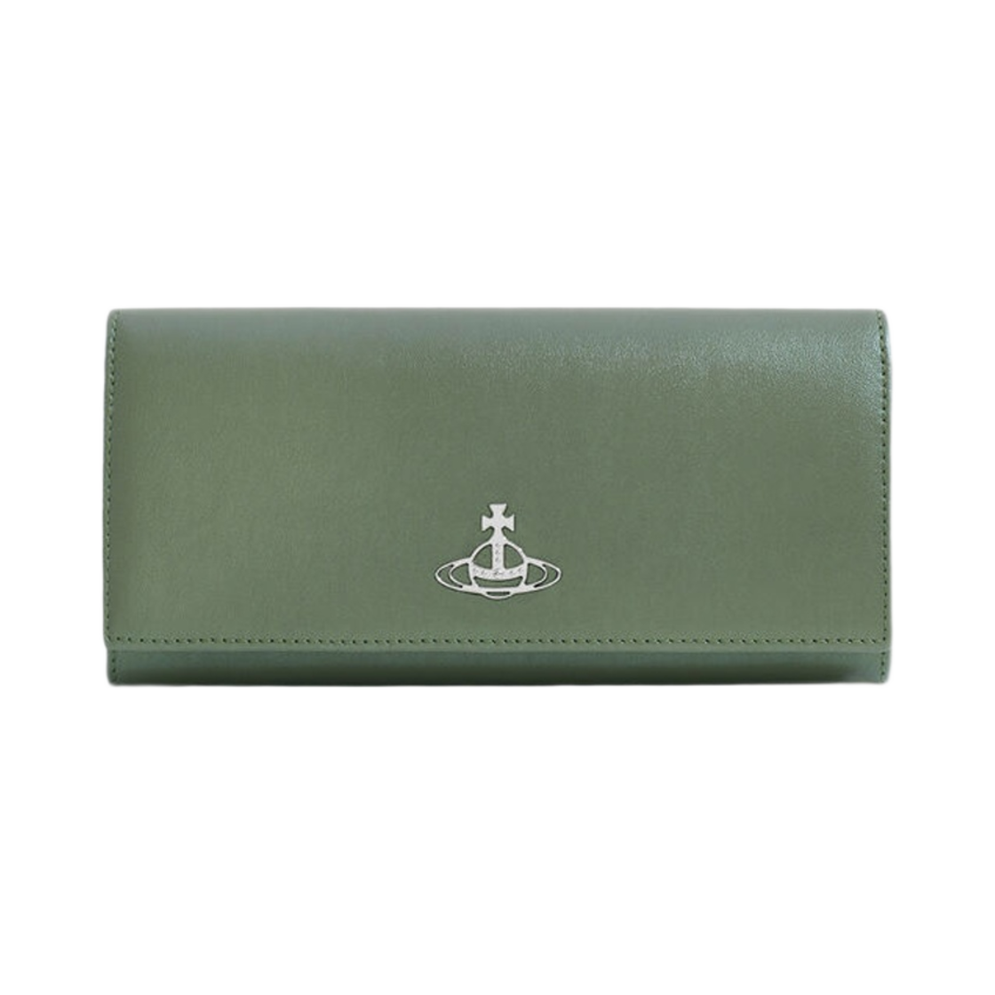 비비안 웨스트우드 펄라이즈드 레더 롱 카드 홀더 그린(Vivienne Westwood Pearlised Leather Long Card Holder Green) - 1