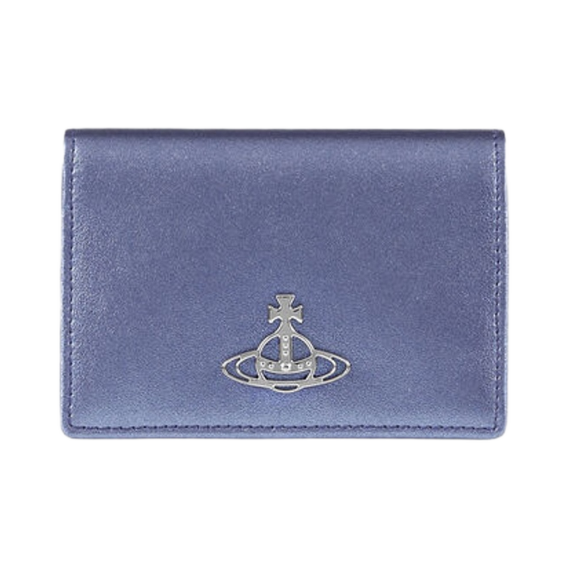 비비안 웨스트우드 펄라이즈드 레더 카드 홀더 퍼플(Vivienne Westwood Pearlised Leather Card Holder Purple) - 1