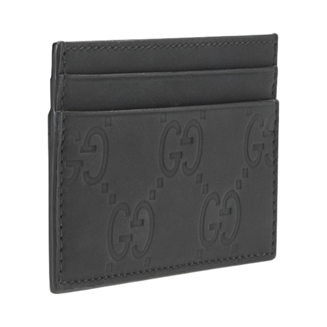 구찌 GG 러버 이펙트 카드 케이스 블랙(Gucci GG Rubber-Effect Card Case Black) - 2