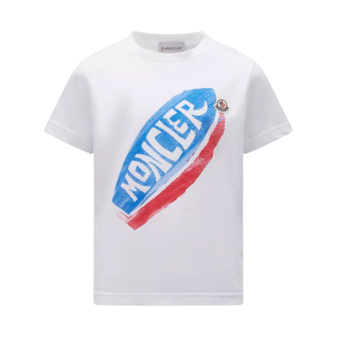 (키즈) 몽클레르 프린트 모티프 티셔츠 오프 화이트 - 23SS((Kids) Moncler Printed Motif T-Shirt Off White - 23SS) - 1