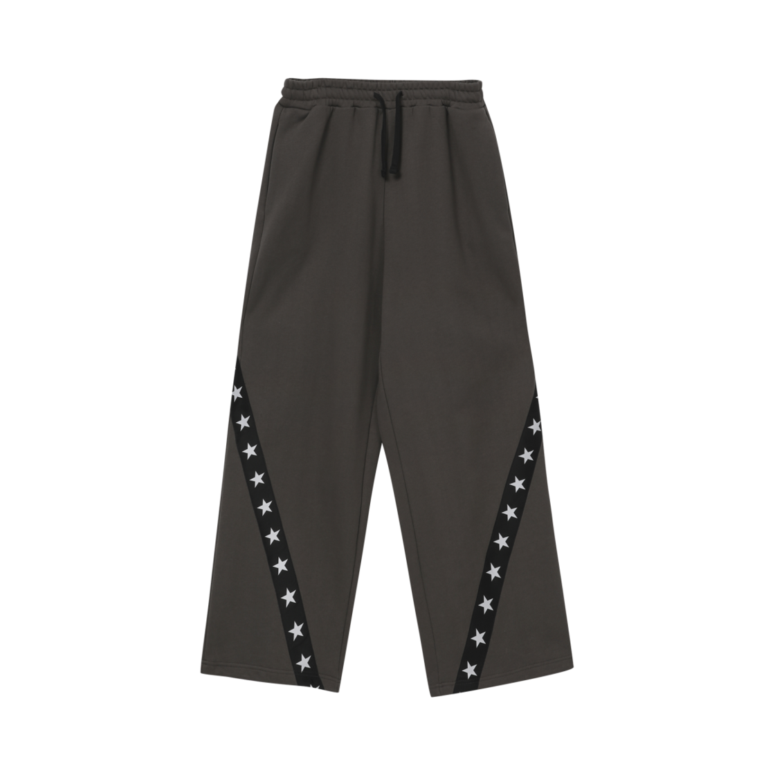 BP23FWGRY8 BAUF B Star Line Wide Sweatpants Brown