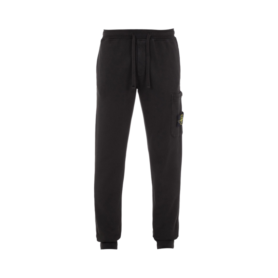스톤 아일랜드 64551 가먼트 다이드 코튼 플리스 카고 스웨트팬츠 블랙 - 23FW