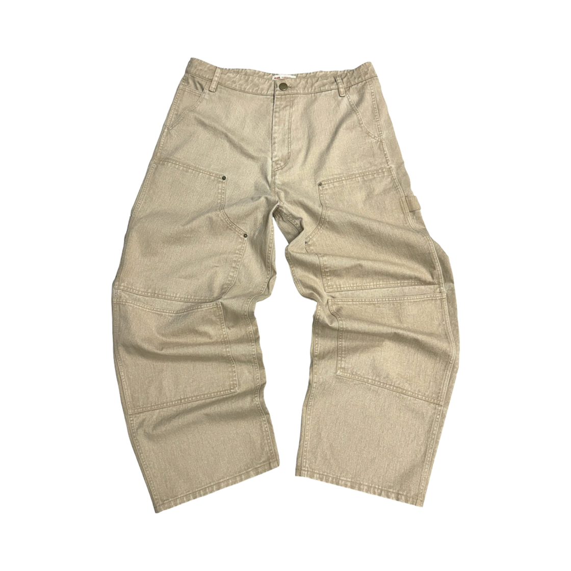 - Aoiro Cutted Double Knee Pants Tan