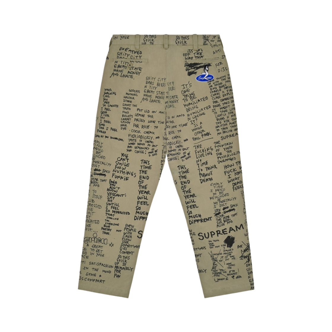 슈프림 곤즈 포엠 치노 팬츠 카키 - 23SS(Supreme Gonz Poems Chino Pants Khaki - 23SS) - 2