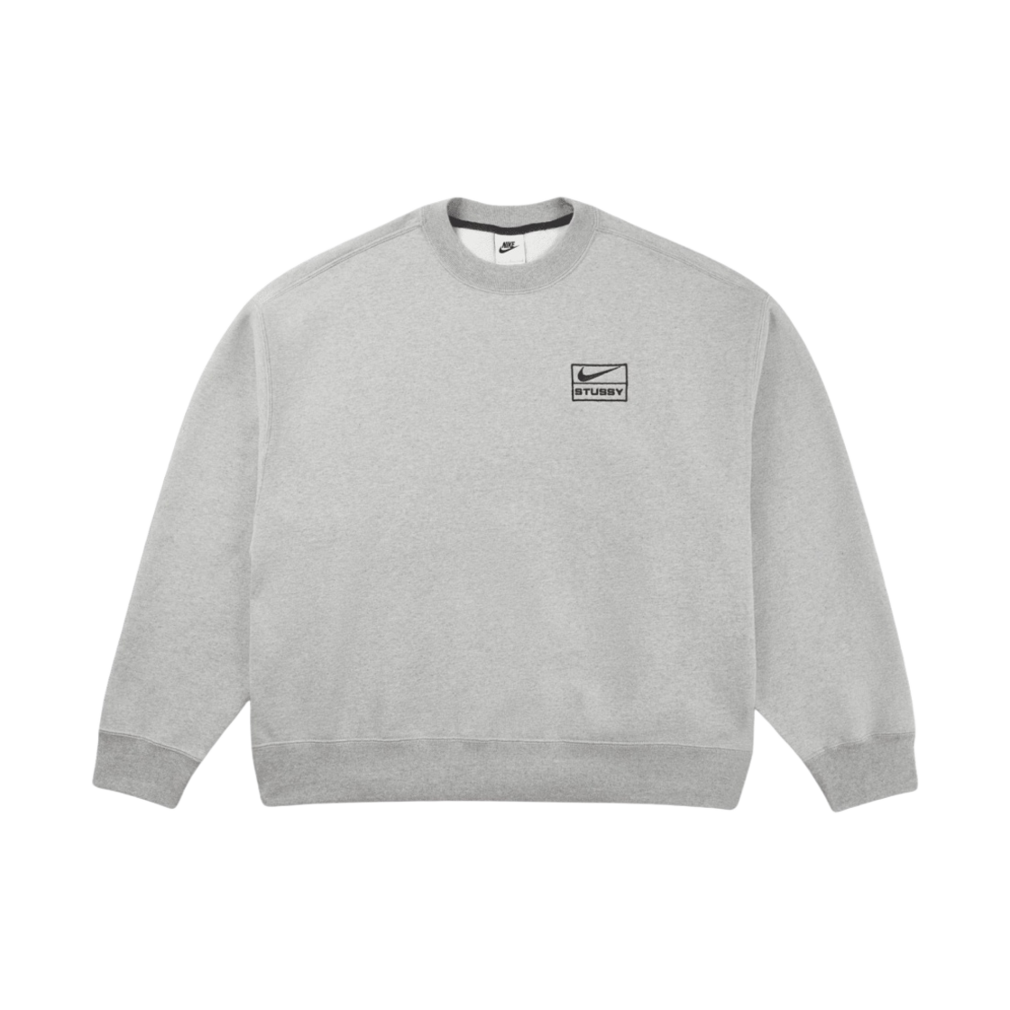 나이키 x 스투시 NRG 플리스 크루넥 다크 그레이 헤더 (DO9337-063)(Nike x Stussy NRG Fleece Crewneck Dark Grey Heather (DO9337-063))