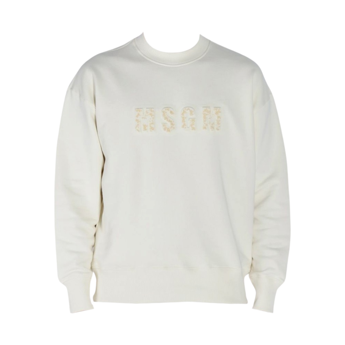 엠에스지엠 로고 코튼 레귤러 핏 스웨트셔츠 화이트(MSGM Cotton Regular Fit Sweatshirt With Logo White)