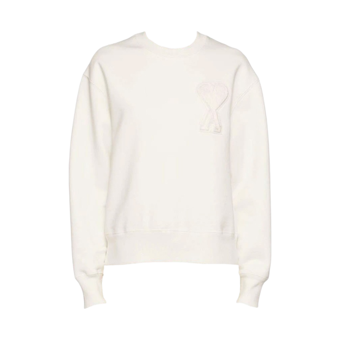 아미 빅 하트 로고 스웨트셔츠 화이트 - 에센스 한정(AMI de Coeur Sweatshirt White - Ssense Exclusive) - 1
