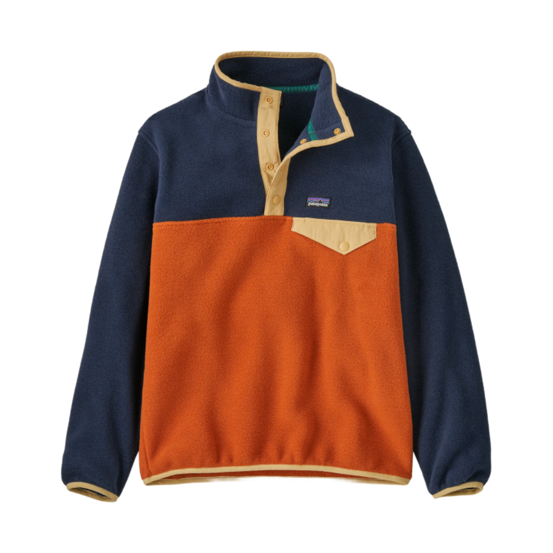 (키즈) 파타고니아 라이트웨이트 신칠라 스냅-T 플리스 풀오버 레드테일 러스트((Kids) Patagonia Lightweight Synchilla Snap-T Fleece Pullover Redtail Rust) - 1