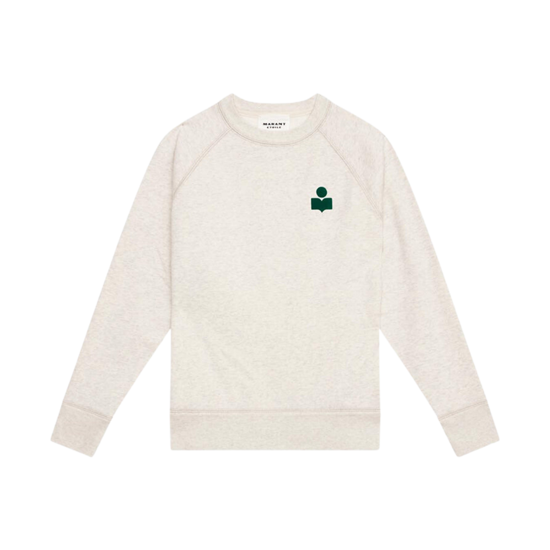SW0004FA-B1M12E-ECED (W) Isabel Marant Milla Logo Sweatshirt Ecru Emerald - 24SS