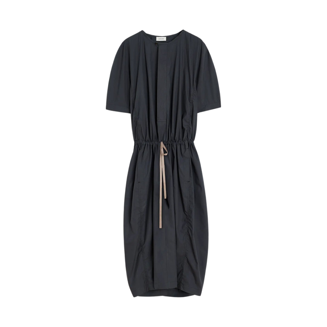 DR1110-LF1364-980 (W) Lemaire Washed Cotton Poplin Parachute Dress Charcoal
