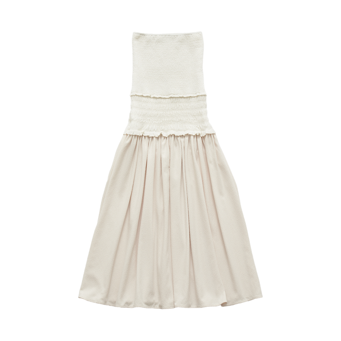 파르벵 달리아 스모킹 드레스 아이보리(FARVEN Dahlia Smocking Dress Ivory)