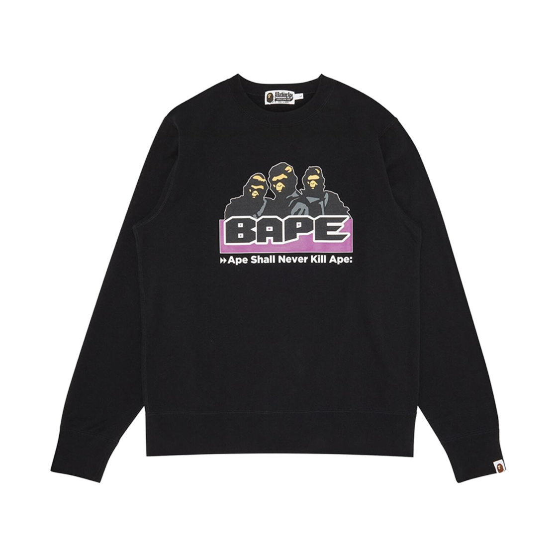 0ZXSWMX13002J BAPE Archive Crewneck Black