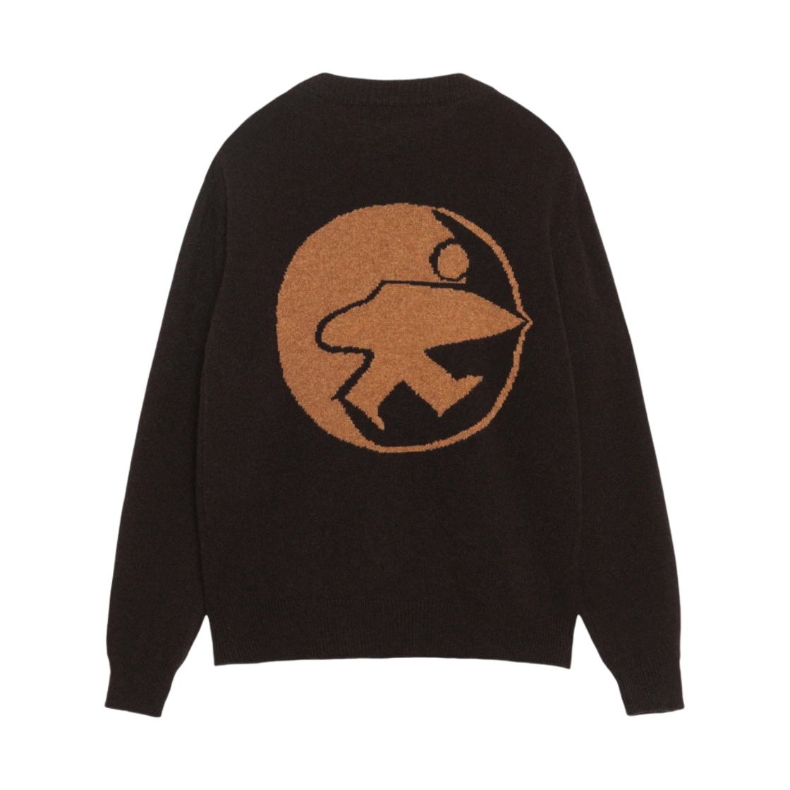 스투시 x 아워레가시 워크샵 니트 라운드넥 스웨터 다크 브라운 서프맨