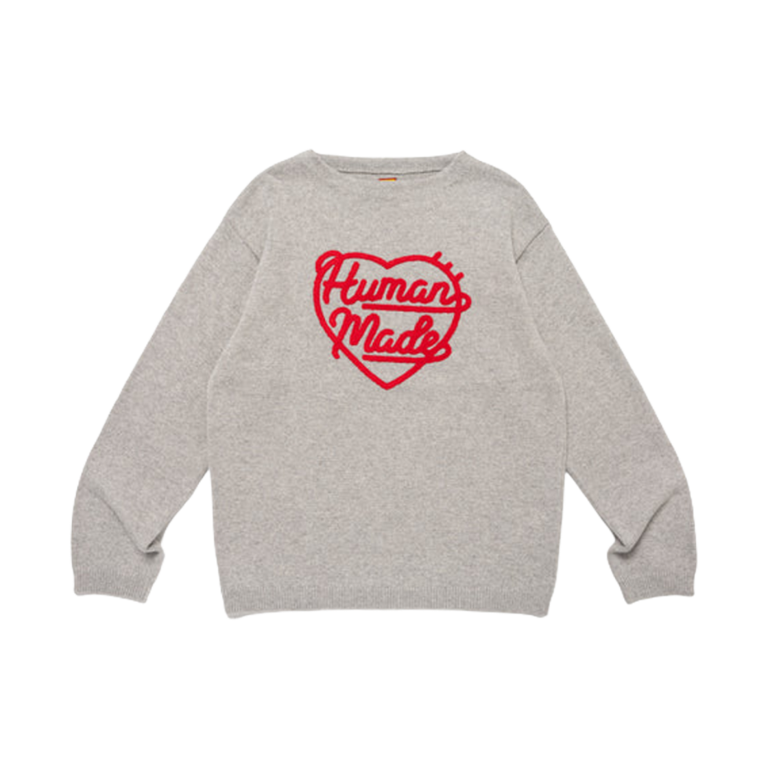 HM28CS018 Human Made Heart Knit Sweater Gray
