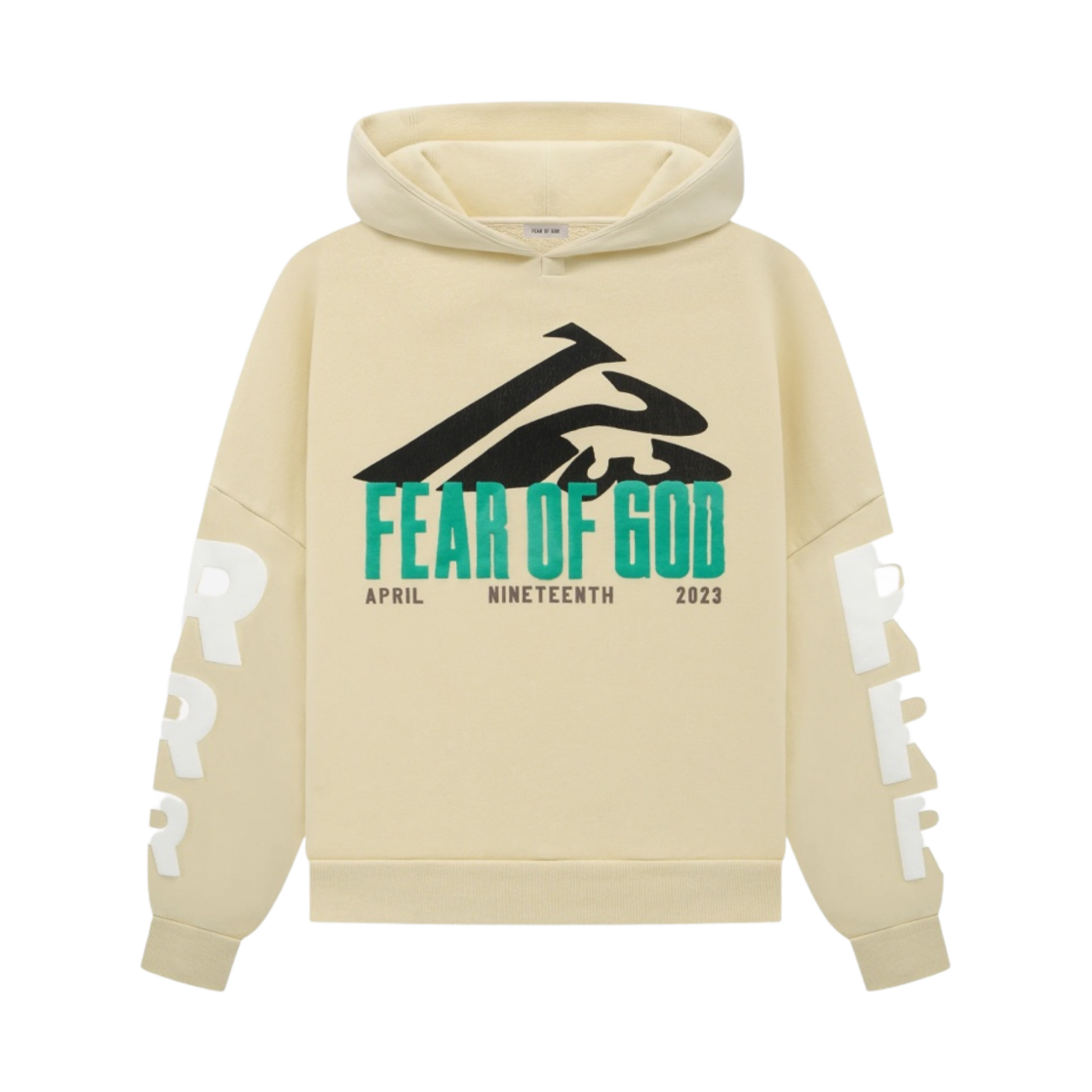 피어 오브 갓 x RRR123 마운틴 후드 크림(Fear Of God X RRR123 Mountain Hoodie Cream)