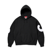 Supreme Big Logo Jacquard Hooded Sweatshirt Black - 23FW
