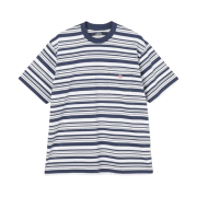 Danton Stripe Short Sleeve Pocket T-Shirt Navy White