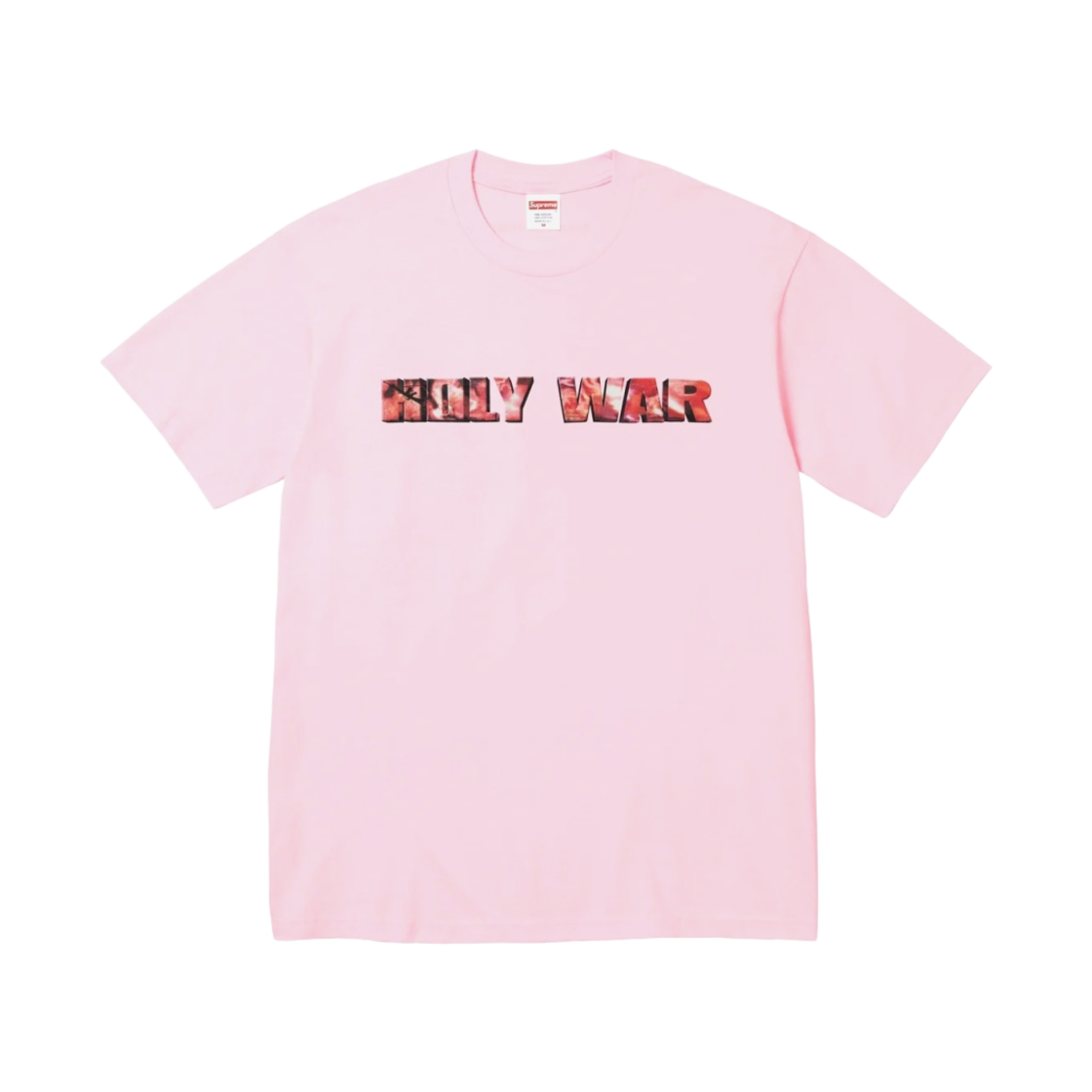 슈프림 홀리 워 티셔츠 라이트 핑크 - 23FW