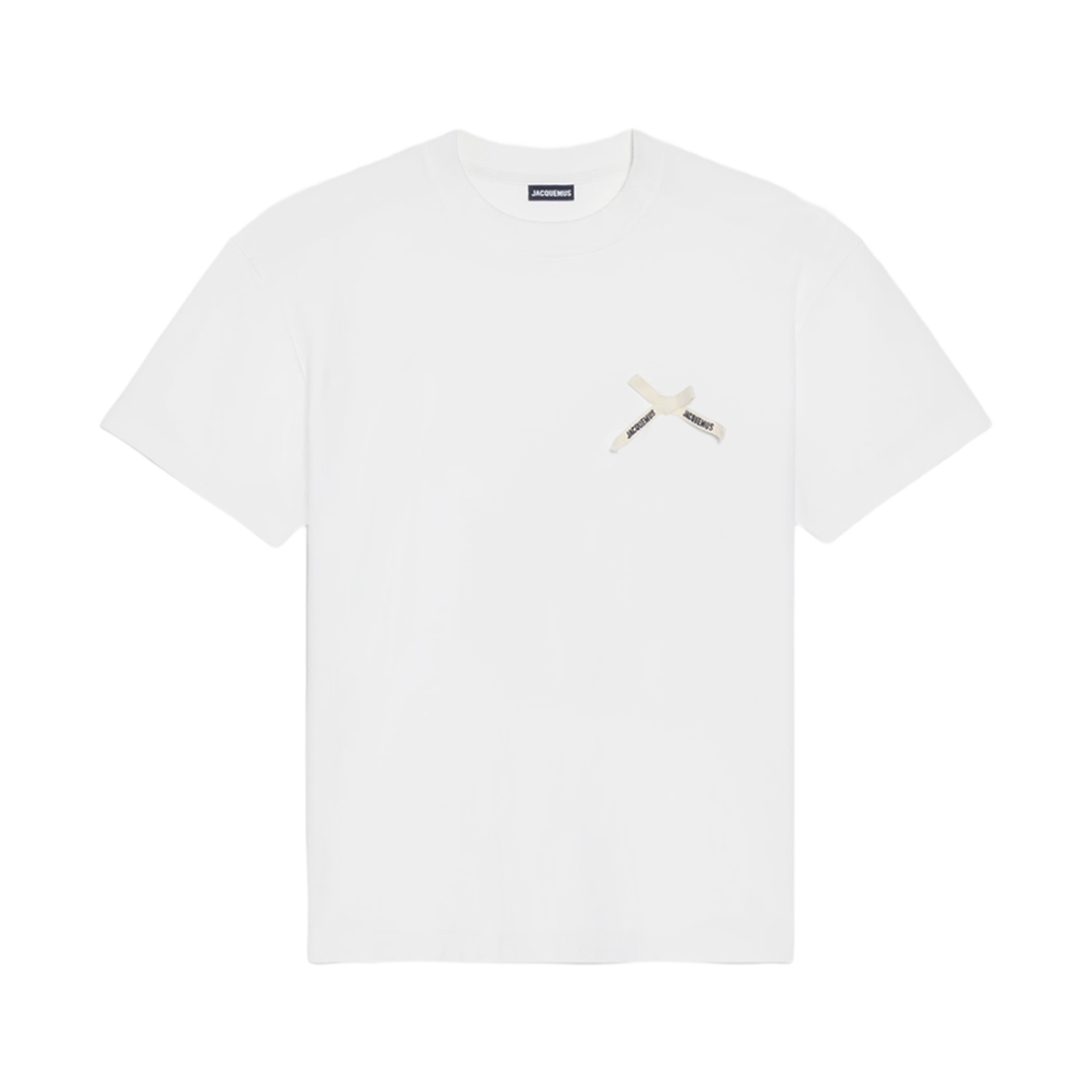 자크뮈스 르 티셔츠 노드 보우 로고 티셔츠 화이트(Jacquemus Le T-Shirt Noeud Bow Logo T-Shirt White)