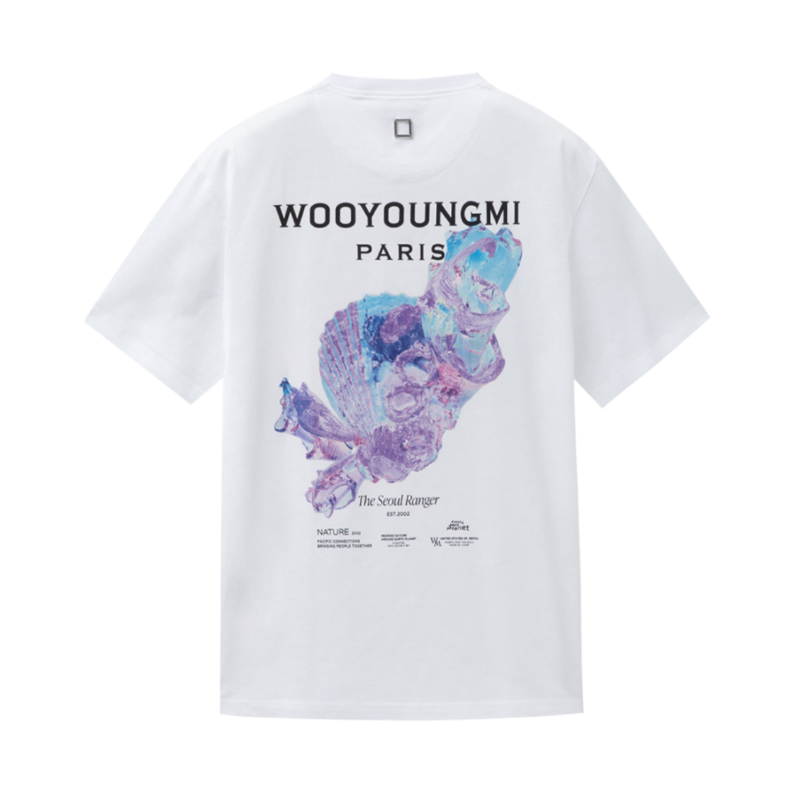 우영미 3D 코랄 백로고 티셔츠 화이트 - 25SS(Wooyoungmi 3D Coral Back Logo T-Shirt White - 25SS)
