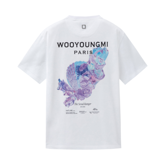 W251TS05701W Wooyoungmi 3D Coral Back Logo T-Shirt White - 25SS