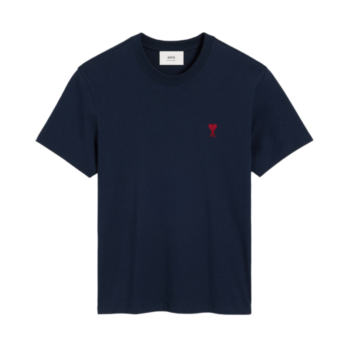 아미 스몰 하트 로고 티셔츠 네이비(AMI de Coeur T-Shirt Navy)