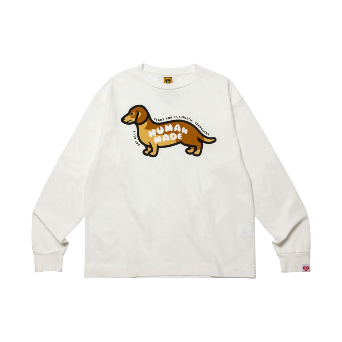 휴먼 메이드 그래픽 롱슬리브 티셔츠 #2 화이트