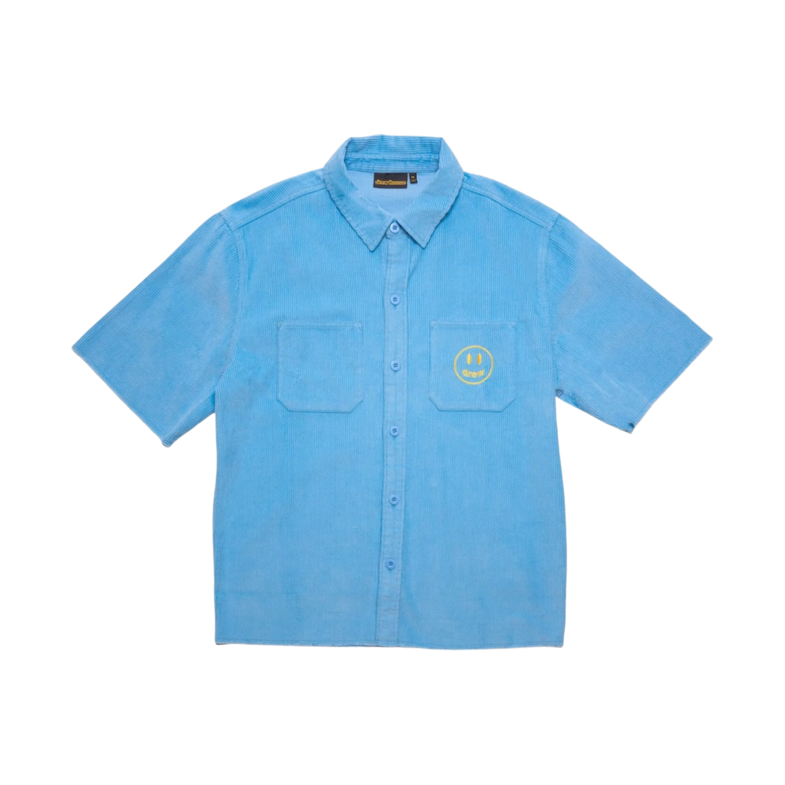 DH-C4361-PB Drew House Corduroy SS Shirt Pacific Blue - 대표 이미지 #1